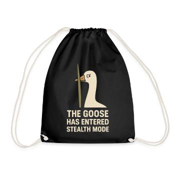 Funny Geese Meme Chaos Honk Certified Silly - Drawstring Bag - black - Front