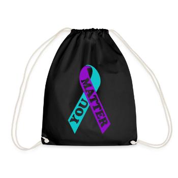 Ruban de sensibilisation au suicide YOU MATTER - Sac de sport léger - noir - Devant