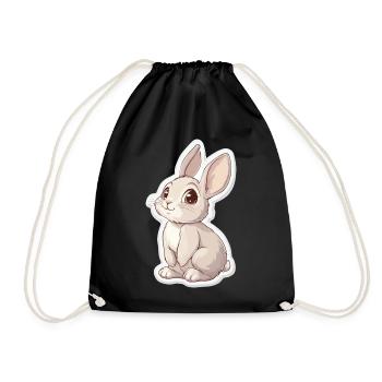 Hase - Turnbeutel - Schwarz - Vorne
