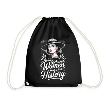 Les femmes bien élevées écrivent l'histoire - Sac de sport léger - noir - Devant