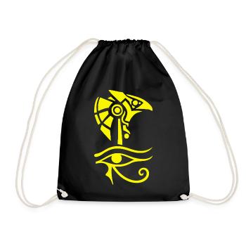 Egyptian god and Eye of Horus - Drawstring Bag - black - Front
