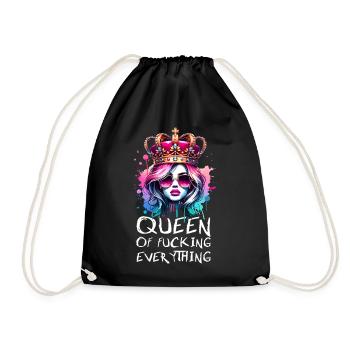 Königin Von Allem Mit Attitüde Und Stil - Drawstring Bag - black - Front