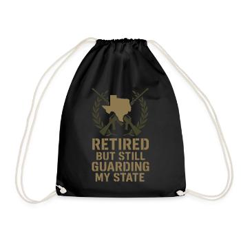 Army Veteran National Guard Veteran in - Drawstring Bag - black - Front