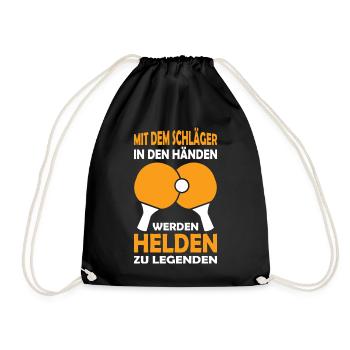 Table Tennis Outfits Table Tennis Player Gifts - Drawstring Bag - black - Front
