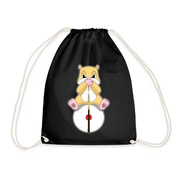 Hamster Billiard Queue Sport - Turnbeutel - Schwarz - Vorne