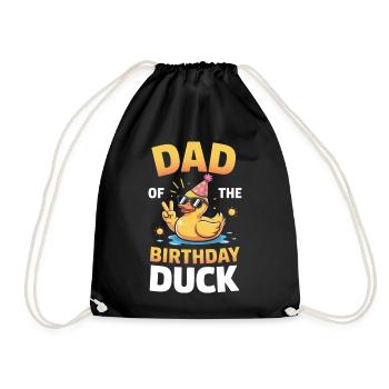 Papa du canard d’anniversaire - Sac de sport léger - noir - Devant