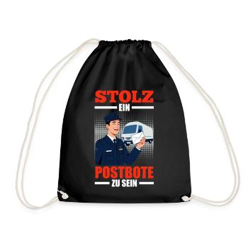 Postman PROUD TO BE A POSTMAN Funny - Drawstring Bag - black - Front