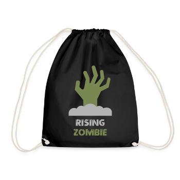 Zombie Hand T-Shirt – Gruseliges untotes Grafikdesign - Turnbeutel - Schwarz - Vorne