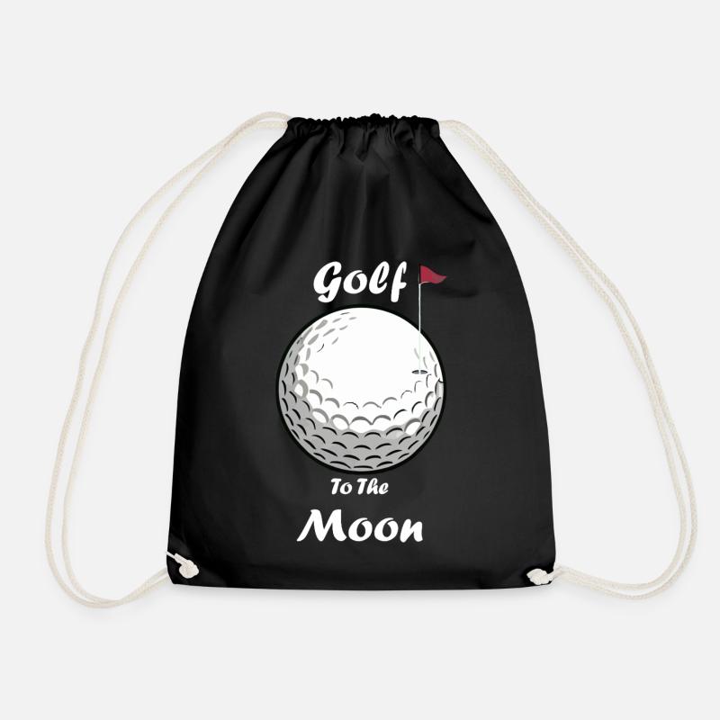 Golf To The Moon - Turnbeutel - Schwarz