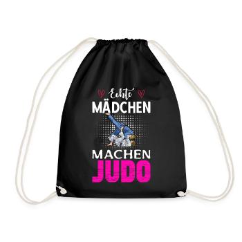 Echte Mädchen Machen Judo - Turnbeutel - Schwarz - Vorne