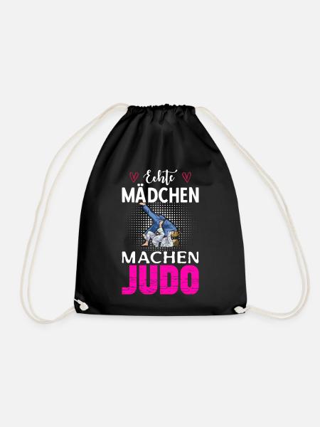 Echte Mädchen Machen Judo - Turnbeutel - Schwarz