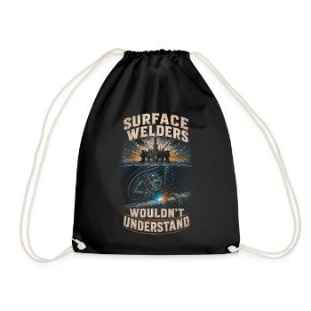 Underwater Welder Underwater Welder - Drawstring Bag - black - Front