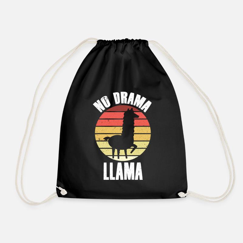 Lama Llama Alpagas - Sac de sport léger - noir