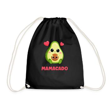 Mamacado Avocado Vegan Pregnancy Pregnant - Drawstring Bag - black - Front