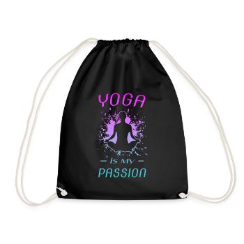 YOGA - Turnbeutel - Schwarz - Vorne