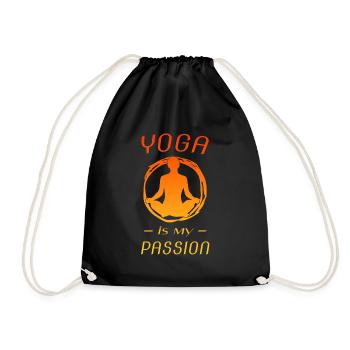 Yoga Namaste - Turnbeutel - Schwarz - Vorne