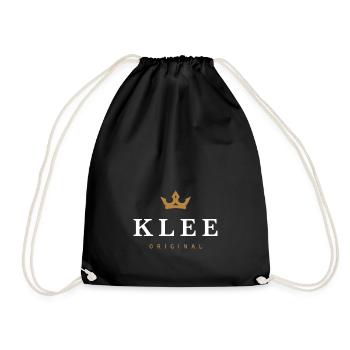 Klee Original Familienlogo - Turnbeutel - Schwarz - Vorne