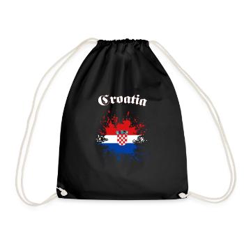 Croatia Hrvatska Croatia - Drawstring Bag - black - Front