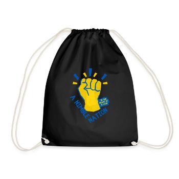 Ukraine - Drawstring Bag - black - Front