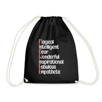 Sages-femmes Dictons | Profession de sage-femme Cadeaux de travail - Sac de sport léger - noir - Devant