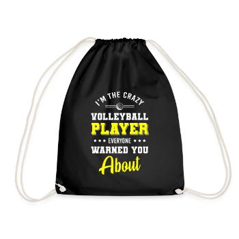 Volleyball Player Training Team - Drawstring Bag - black - Front