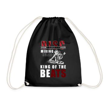 DJ Techno Party Rave - Drawstring Bag - black - Front