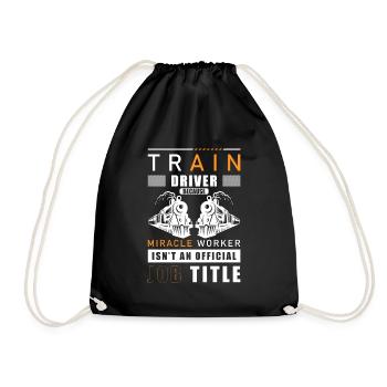 Conducteur de train de chemin de fer Train Leading - Sac de sport léger - noir - Devant