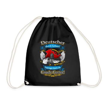 Stolzer Thüringer – Tradition in der Heimat - Turnbeutel - Schwarz - Vorne