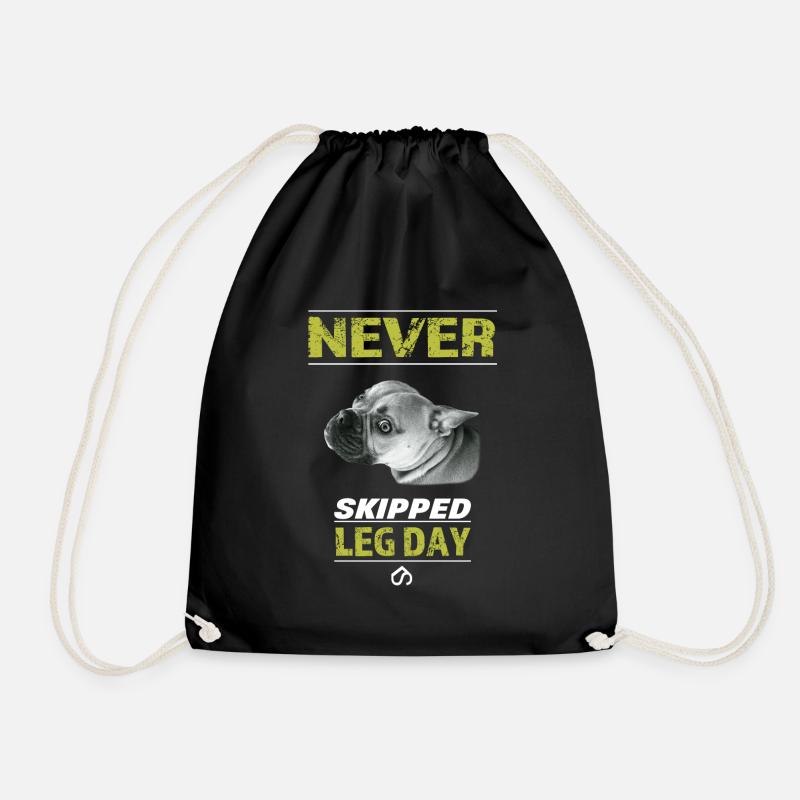 Never Skipped Legday - Turnbeutel - Schwarz