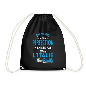 Perfection n'existe pas l'Italie est bien Réelle - Sac de sport léger - noir - Devant