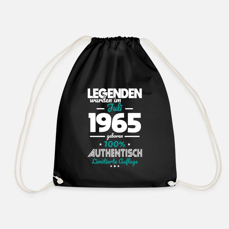 60. Geburtstag - Legenden wurden im Juli 1965 - Turnbeutel - Schwarz