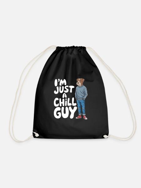 I'm just a Chill Guy Meme - Turnbeutel - Schwarz