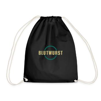 black pudding - Drawstring Bag - black - Front