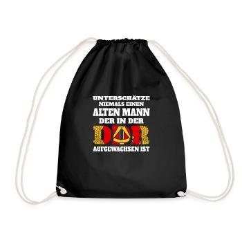 Original Ossi: Kult aus dem Osten – Ossi-Design - Turnbeutel - Schwarz - Vorne
