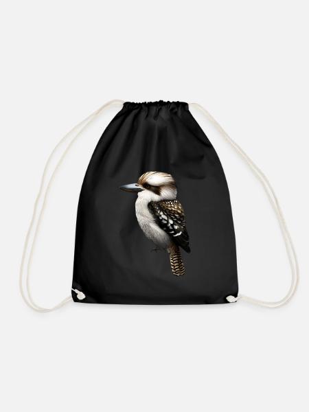 Süßer Kookaburra - Turnbeutel - Schwarz