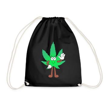 Der Bloom - Weed Cannabis Stoned Hanf Marihuana - Turnbeutel - Schwarz - Vorne