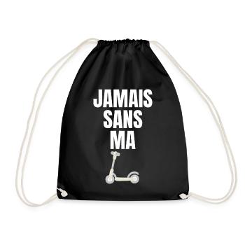Jamais sans ma trottinette - Sac de sport léger - noir - Devant