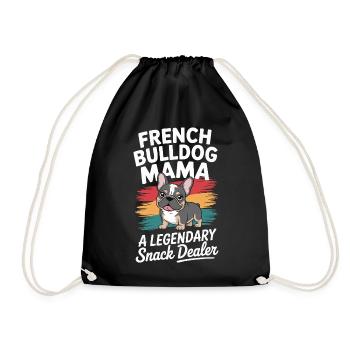 Maman bouledogue français, marchande de snacks légendaire - Sac de sport léger - noir - Devant