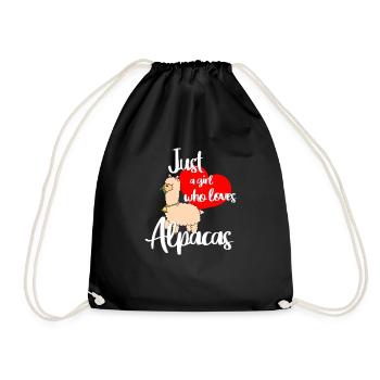 Just a girl who loves alpacas. - Turnbeutel - Schwarz - Vorne
