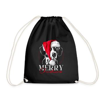 Santa ENTLEBUCHER SENNENHUND Christmas Wilsigns - Drawstring Bag - black - Front