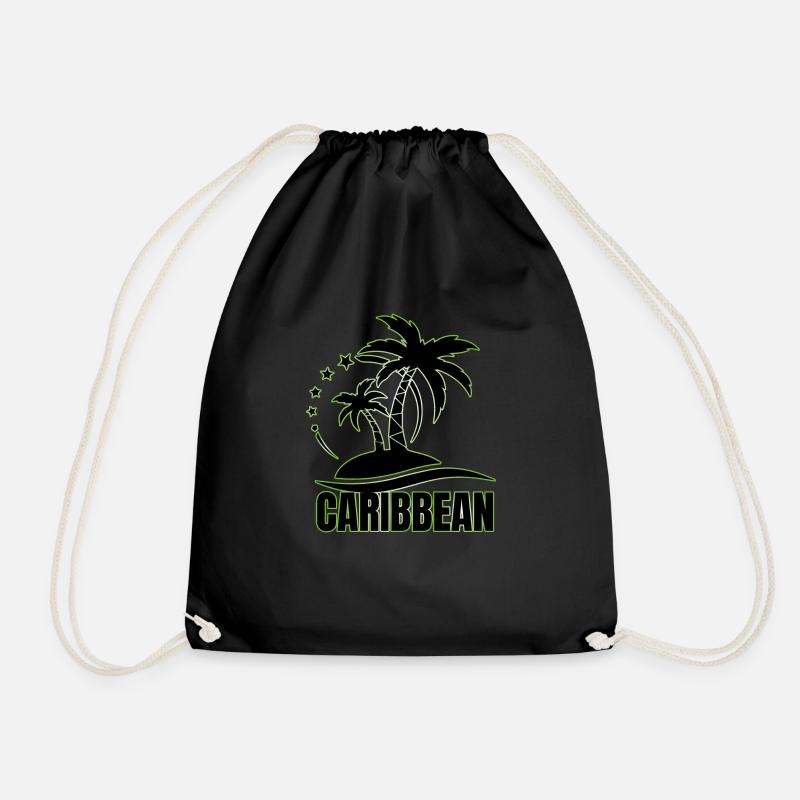 CARIBBEAN - Drawstring Bag - black