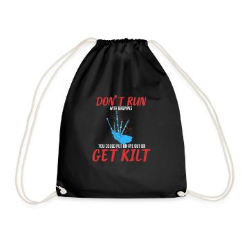 Lustiges Schottisches Dudelsack Geschenk Shirt - Turnbeutel - Schwarz - Vorne