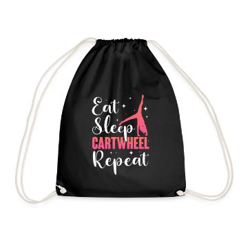 Manger Dormir Roue de charrette Répéter - Sac de sport léger - noir - Devant