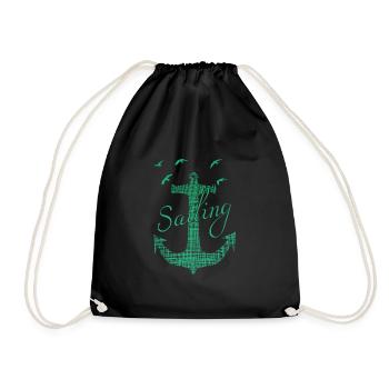 Sailing Captain Kapitän Anker Segeln - Turnbeutel - Schwarz - Vorne