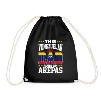 ce papa vénézuélien court sur arepas Design - Sac de sport léger - noir - Devant