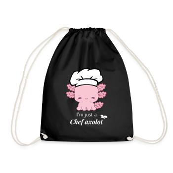 Chef Axolotl - Drawstring Bag - black - Front