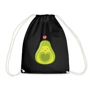 Avocado Love Couple Valentine's Day (Part2) - Drawstring Bag - black - Front