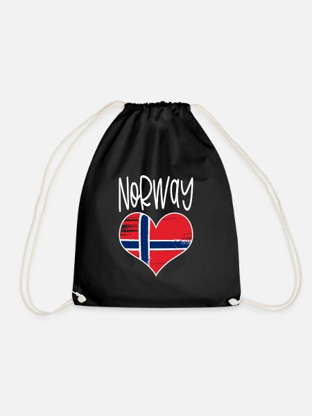 Norwegen - Turnbeutel - Schwarz