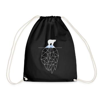 Ours polaire sur - Sac de sport léger - noir - Devant
