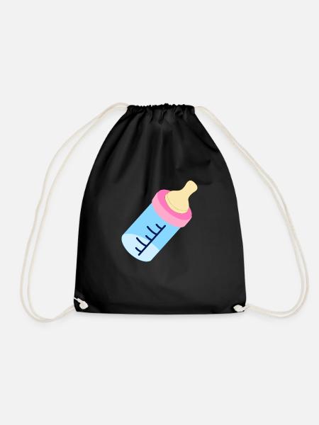 Babyflasche - Turnbeutel - Schwarz
